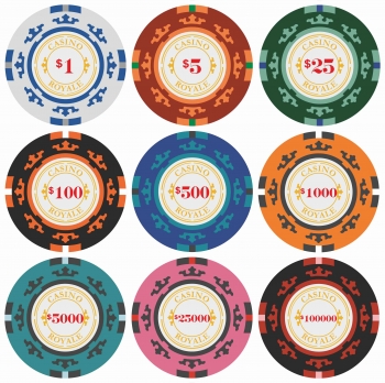 Керамические фишки для покера Casino Royale