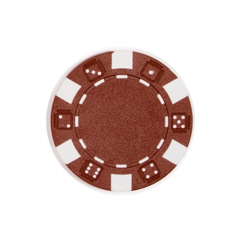Фишка для игры в покер Dice коричневая 11,5 г