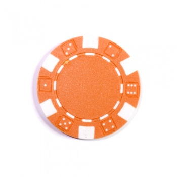 Фишка для игры в покер Dice оранжевая 11,5 г