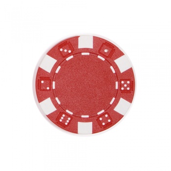 Фишка для игры в покер Dice красная 11,5 г