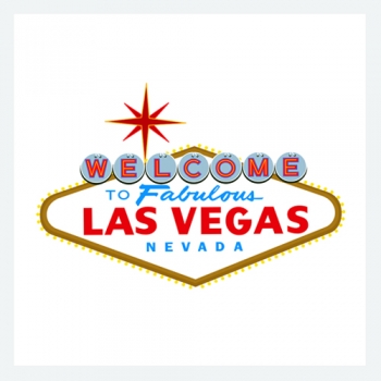 Покерный магнит Welcome to fabulous Las Vegas белый